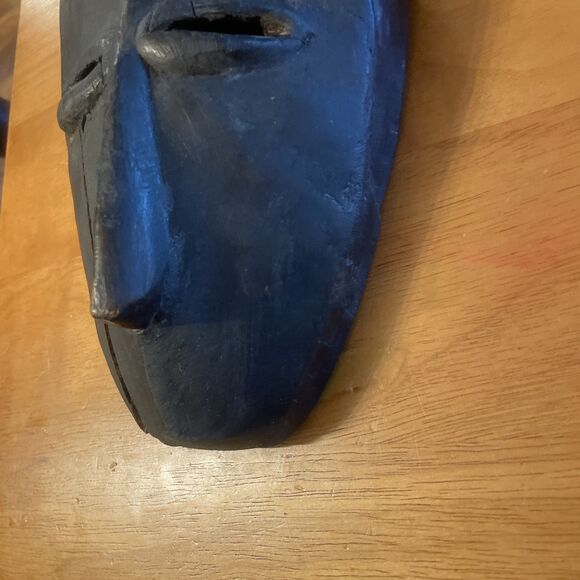 Lega Hand-Carved Vintage Wooden African Mask Dan People Western Africa - Picture 6 of 11